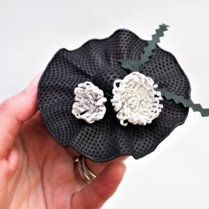 miniature leather hat brooch