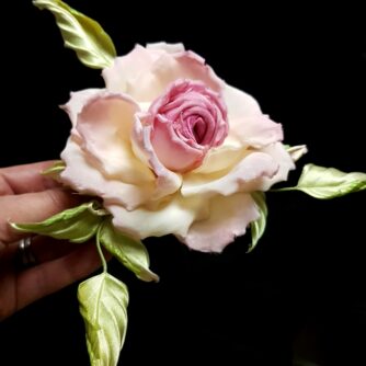 Silk Rose hair comb