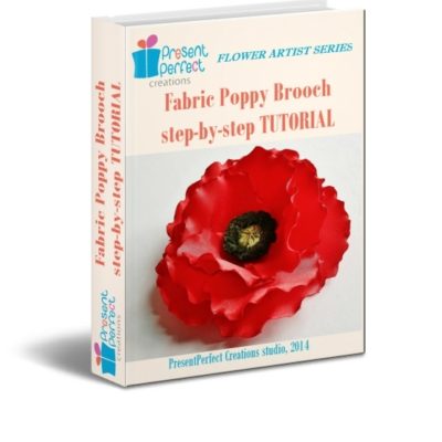 fabric poppy corsage kit pattern