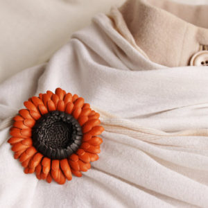leather flower corsage