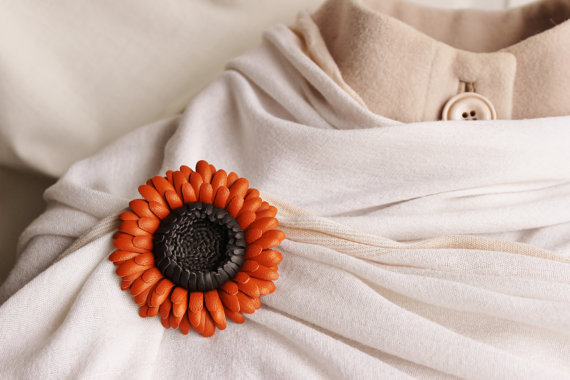 leather flower corsage