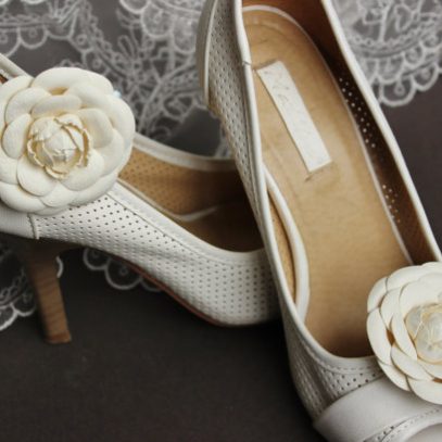 white camellia shoe clips 2