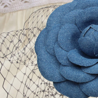denim flower hairpiece 1