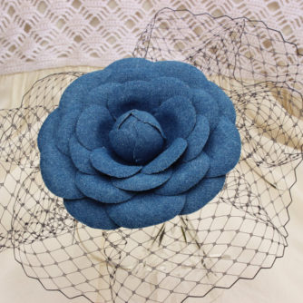 denim hairpiece