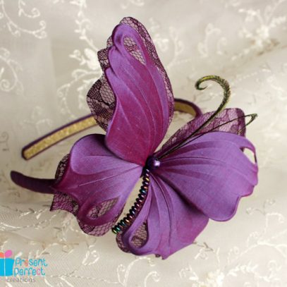 purple butterfly headband 2