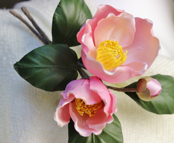 silk camellias