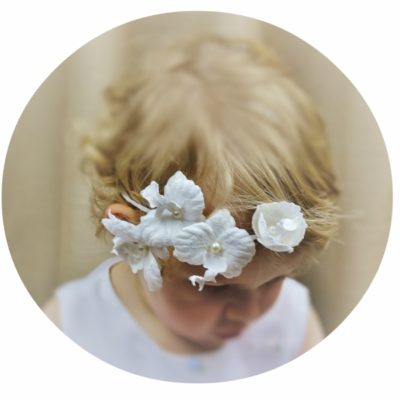 flower girl hair circlet