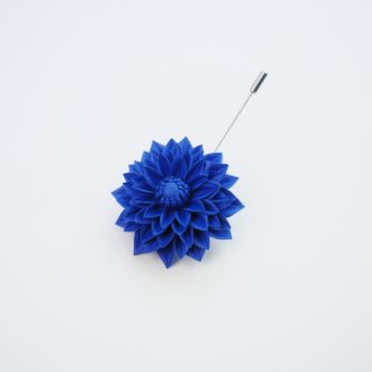 Leather dahlia flower pin