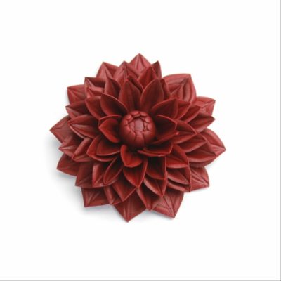 leather dahlia flower corsage
