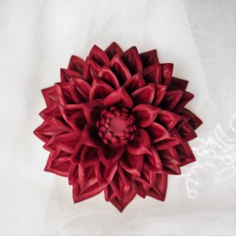 cherry red leather dahlia front 800
