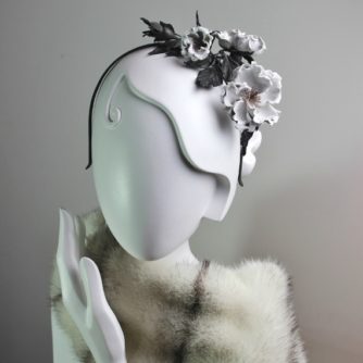 rose leather headpiece