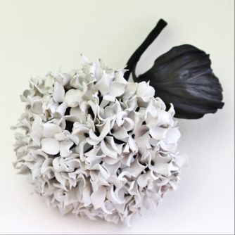 leather hydrangea corsage