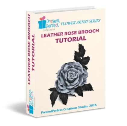 leather rose brooch tutorial