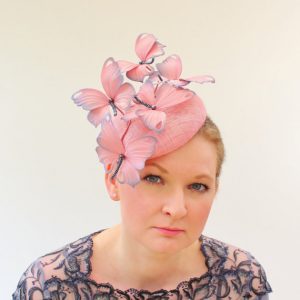 silk butterfly cocktail hat