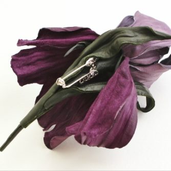 purple leather iris corsage back (500x362)