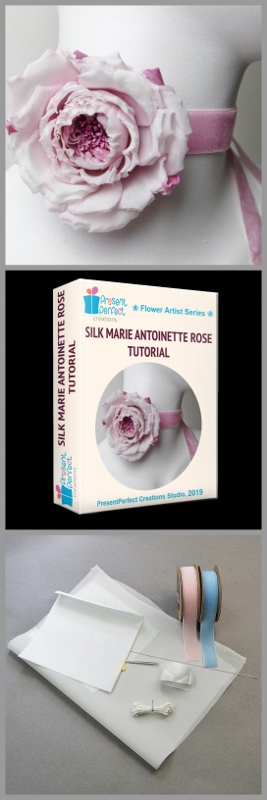 silk Marie Antoinette rose tutorial