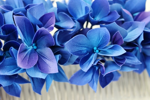 blue silk hydrangea