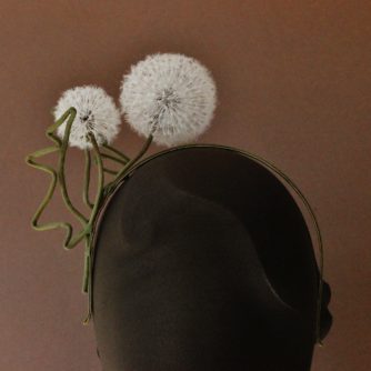 silk dandelion clock headpiece