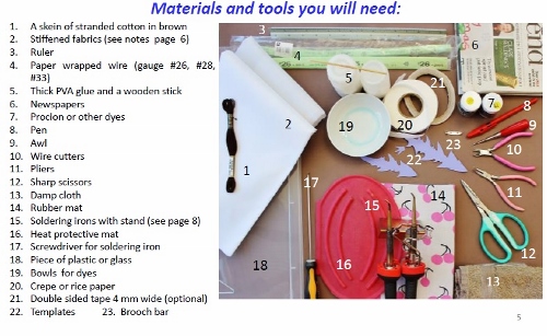 materials and tools dandelion (500x307)