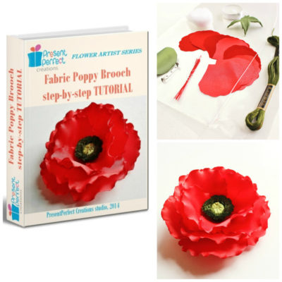 SPECIAL OFFER DIY Kit for making a Fabric Poppy Corsage+TUTORIAL