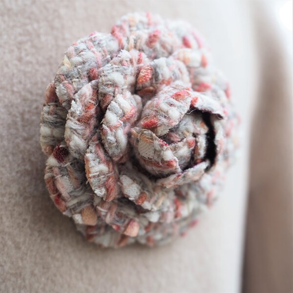 Tweed Fabric Camellia Tutorial