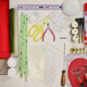DIY Material Kit for making a Velvet Camellia Brooch