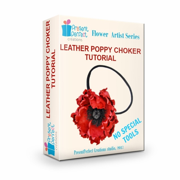 leather poppy flower tutorial