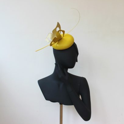 leather button hat