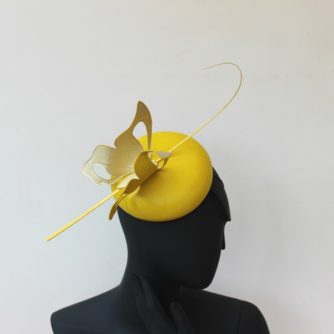 leather button hat