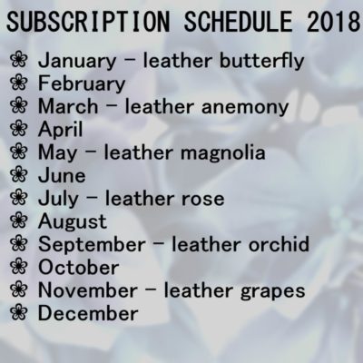 leather schedule subscription 2018
