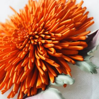 orange leather chrysanthemum angle