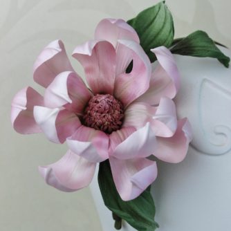 pink silk magnolia flower