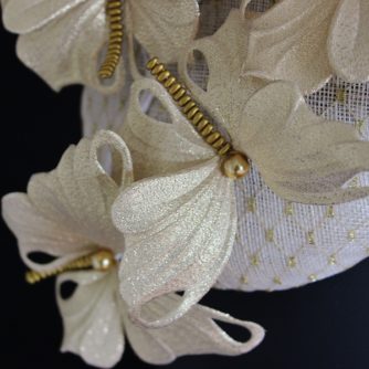 golden butterfly cocktail hat