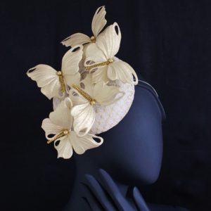 Bridal fabric butterfly hair clips - PresentPerfect Creations | ART FLOWERS  - Translating Nature into Fashion