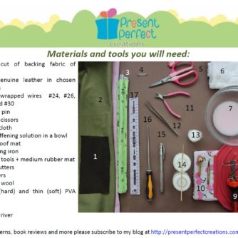 leather magnolia tutorial materials