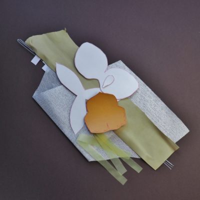 DIY leather Kit for making a Leather Cattleya Orchid Brooch