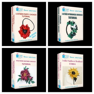 no tool leather flower tutorial bundle