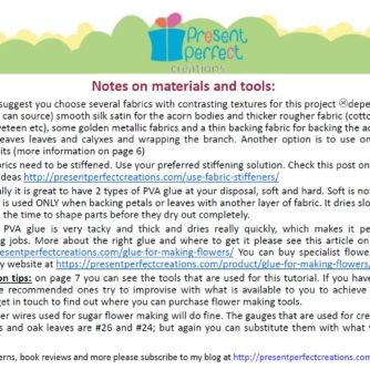 silk acorns notes