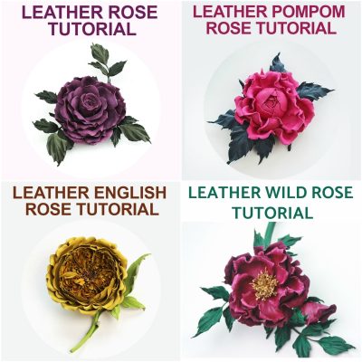 leather rose TUTORIAL BUNDLE