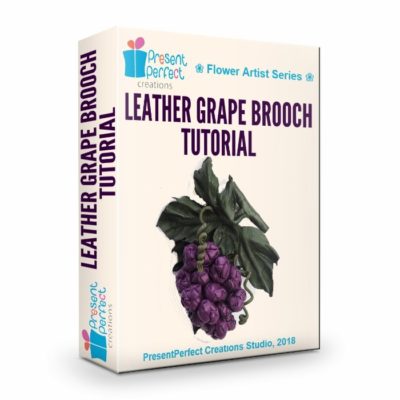 Leather Grape Brooch Tutorial | PresentPerfect Creations Studio