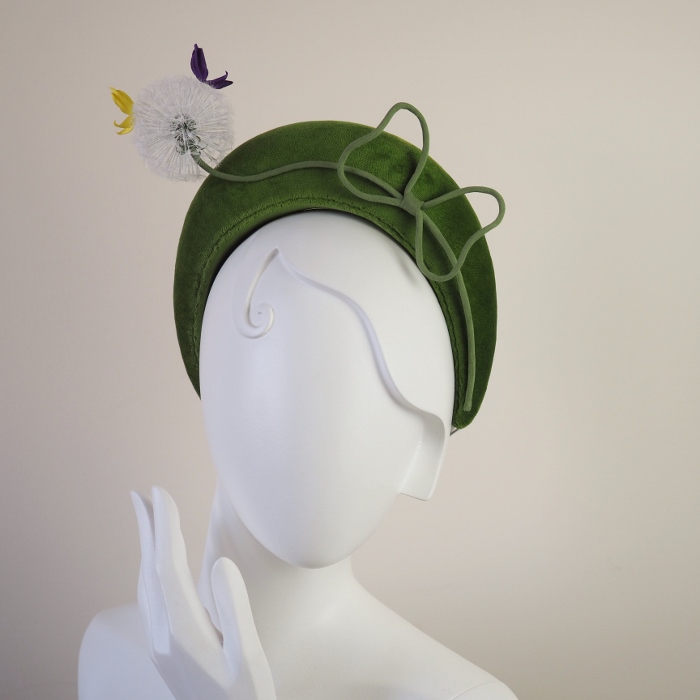 silk dandelion headpiece