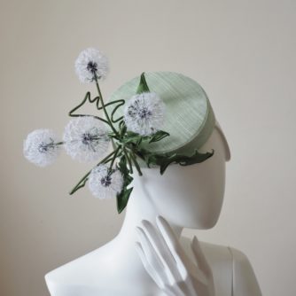 silk dandelion clock pillbox hat