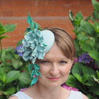 leather rose hat