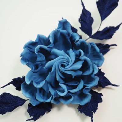 blue leather rose