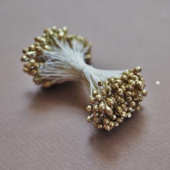 golden sparkly stamens