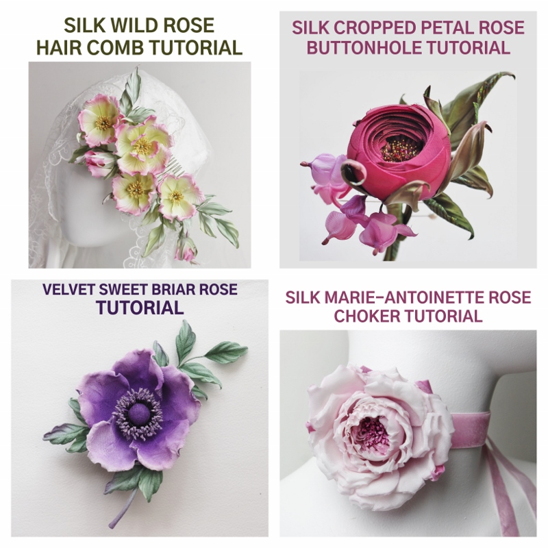 4 for the price of 3 silk rose tutorial bundle