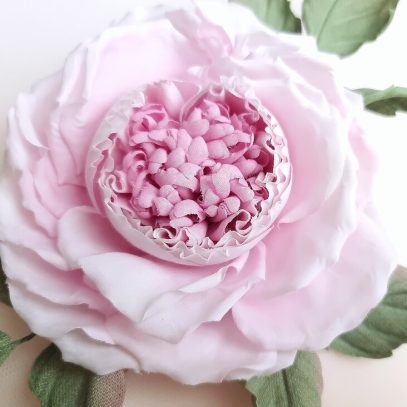 linen English rose closeup