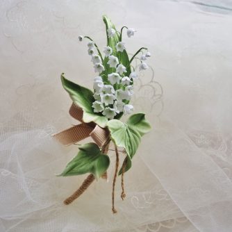 lily of the valley buttonhole