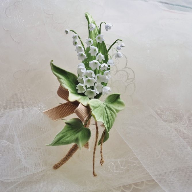 Fabric Lily of the Valley buttonhole - PresentPerfect Creations | ART ...