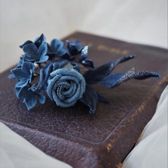 new denim wedding buttonhole
